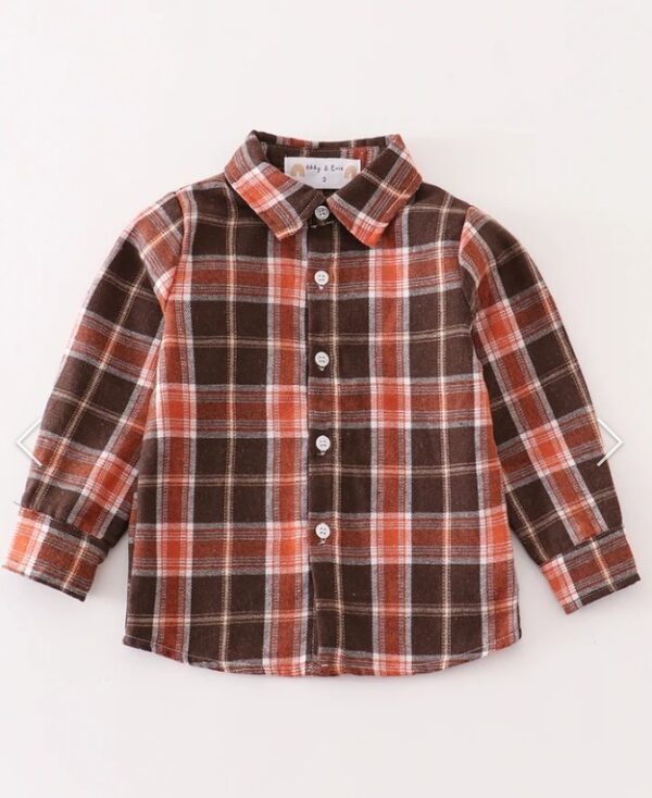 Boy's Plaid Button Down Shirt